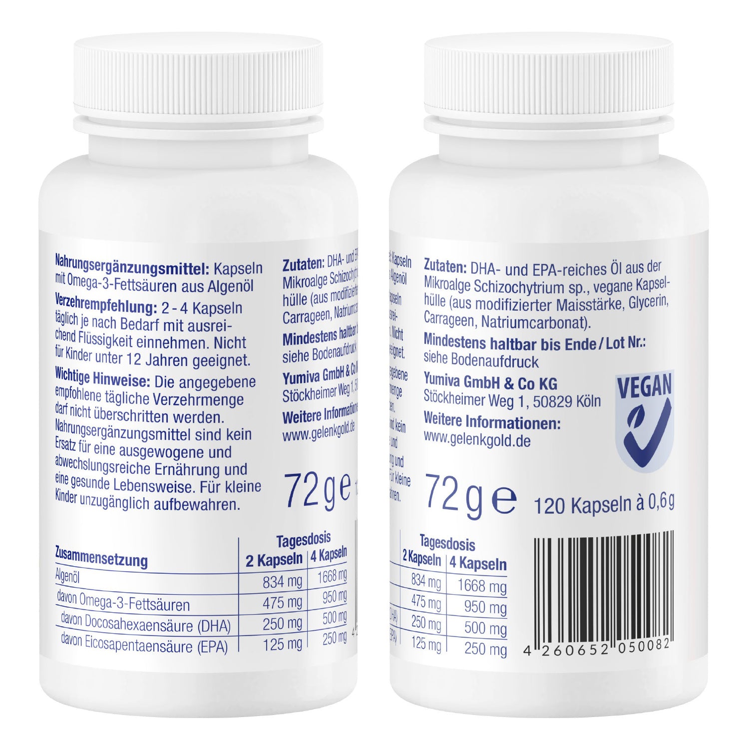 GelenkGold® Omega 3 Vegan Kapseln